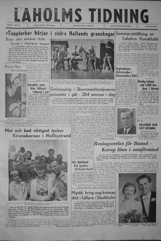 Förstasidan, Tisdag 4 juli 1961