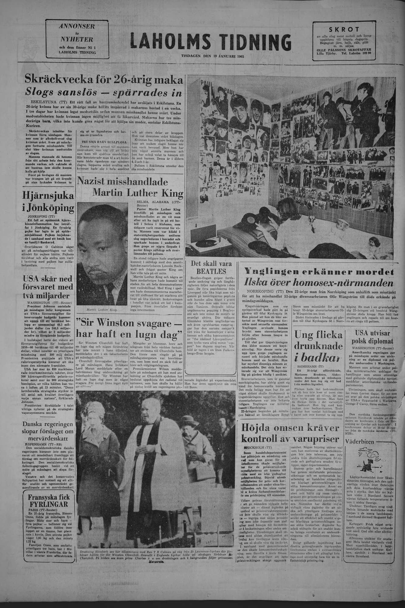Laholms Tidning Tisdag 19 januari 1965, sida 8