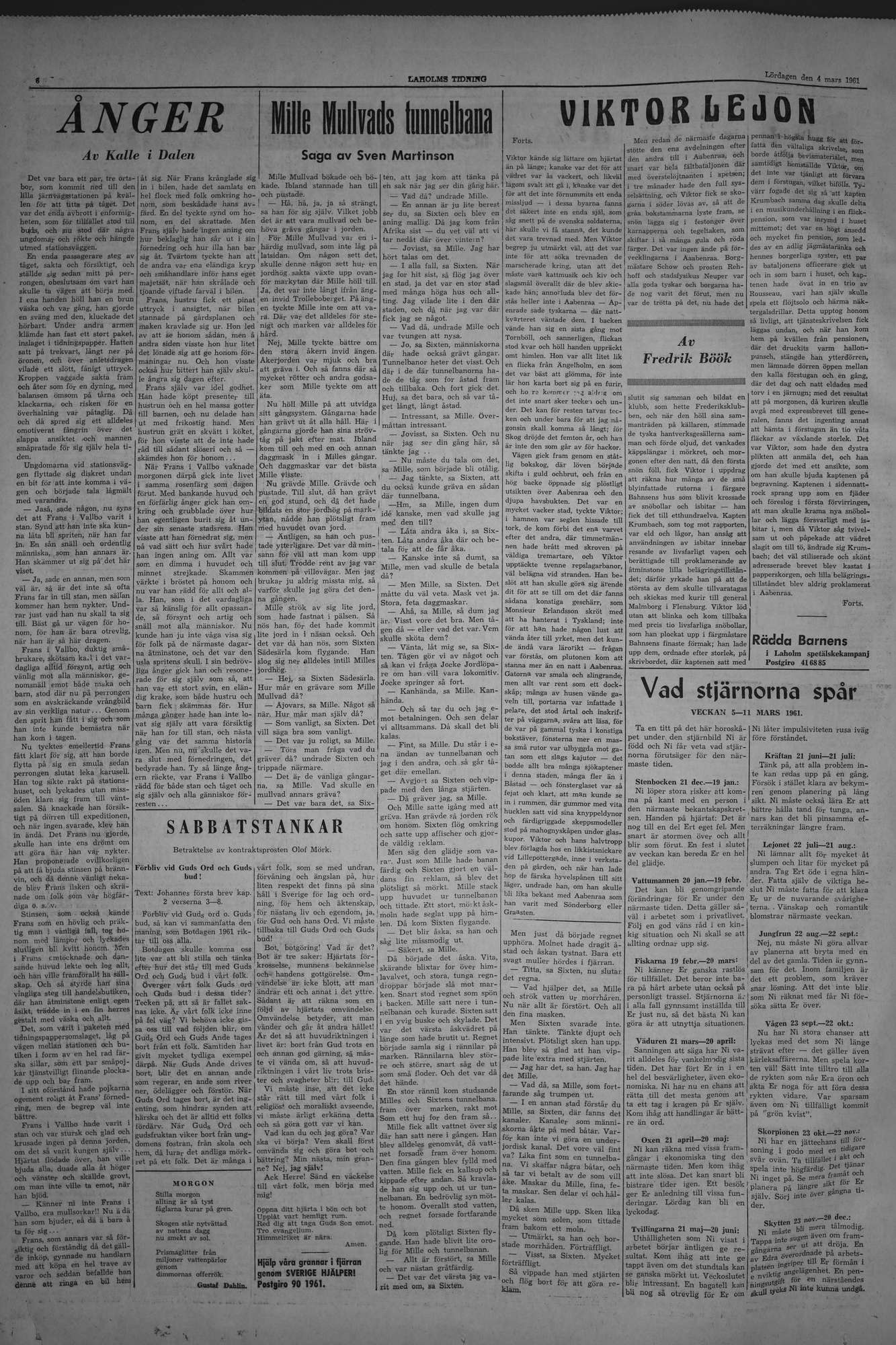 Laholms Tidning Lördag 4 mars 1961, sida 6