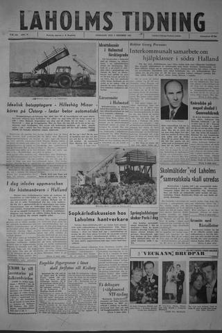 Förstasidan, Onsdag 4 oktober 1961