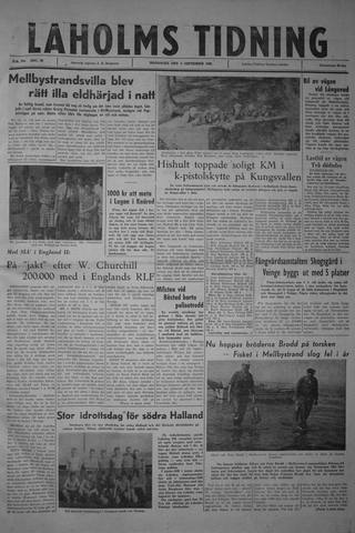Förstasidan, Måndag 4 september 1961