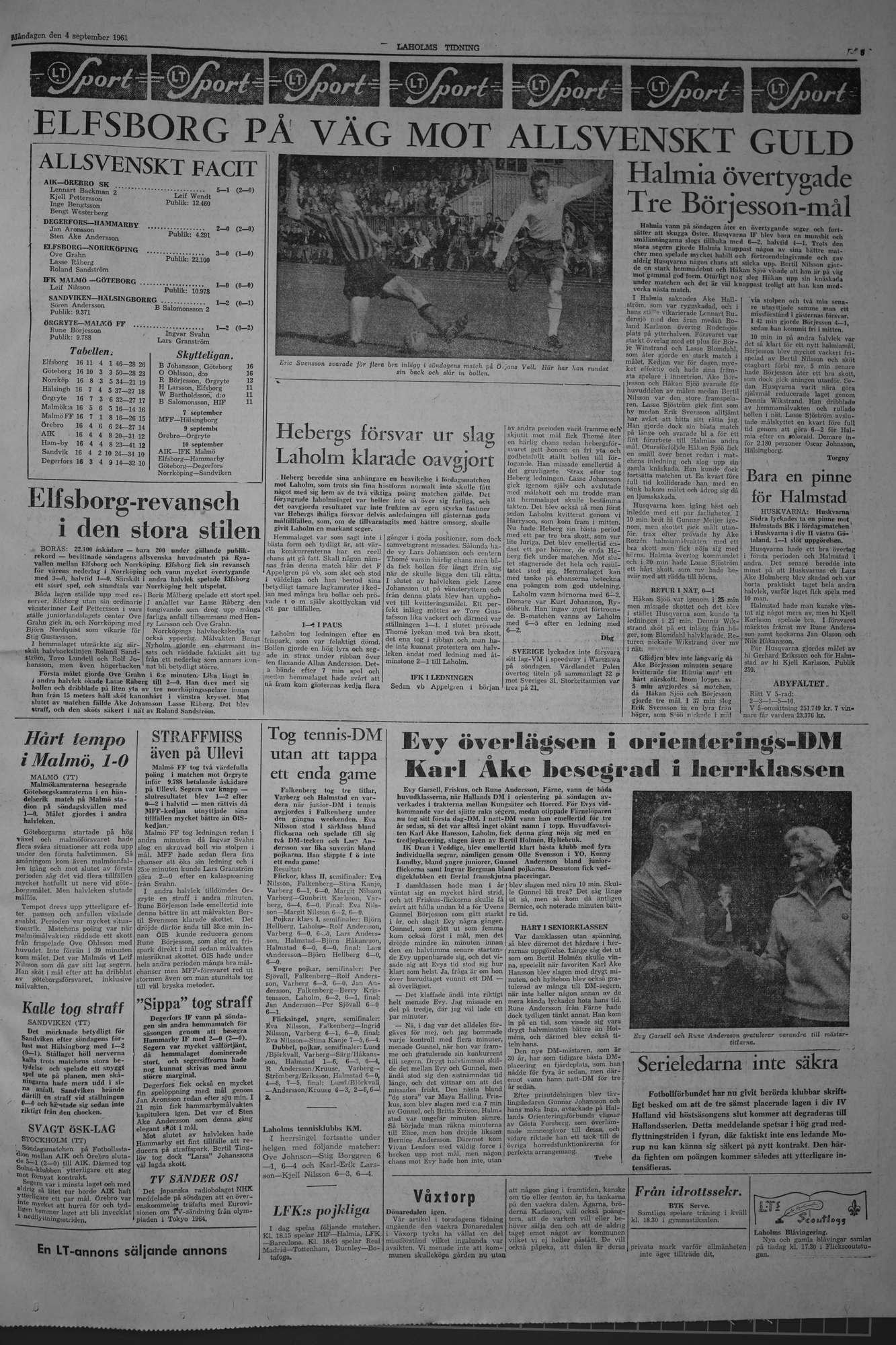 Laholms Tidning Måndag 4 september 1961, sida 4