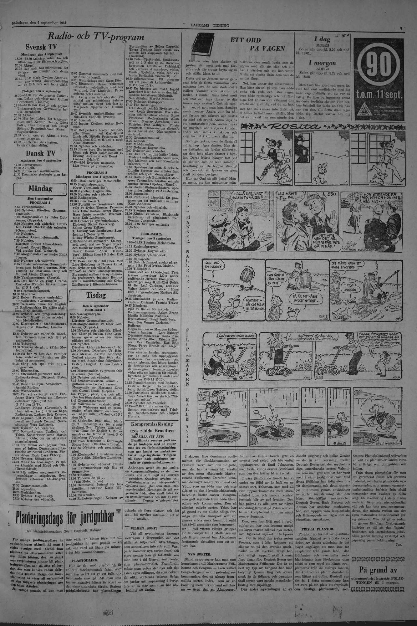 Laholms Tidning Måndag 4 september 1961, sida 7