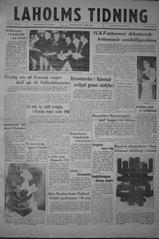 Förstasidan, Onsdag 5 april 1961