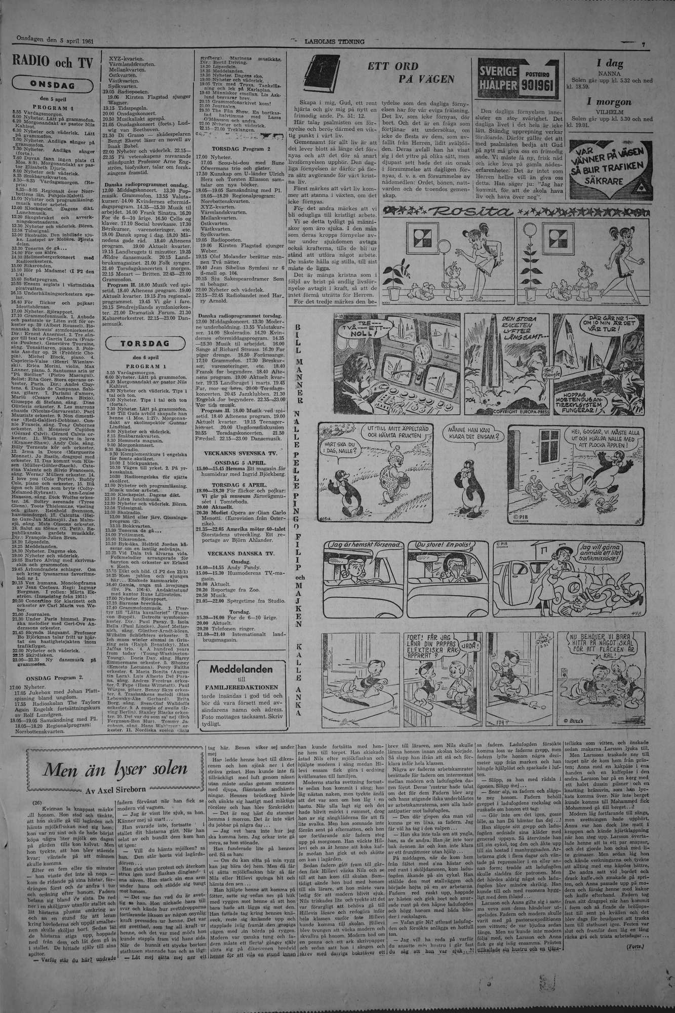 Laholms Tidning Onsdag 5 april 1961, sida 7