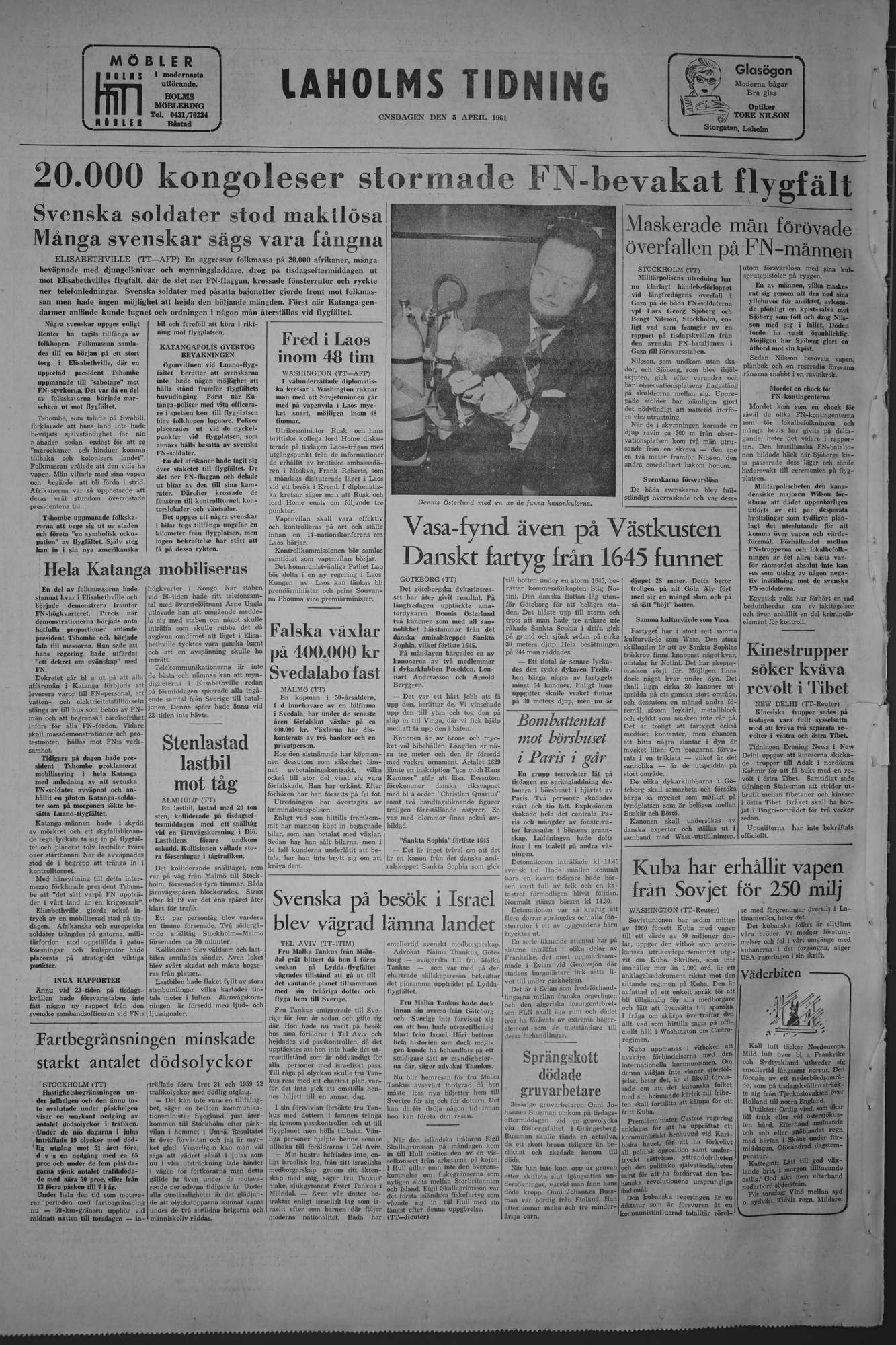 Laholms Tidning Onsdag 5 april 1961, sida 8
