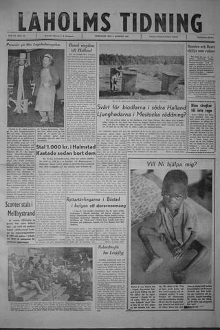 Förstasidan, Lördag 5 augusti 1961