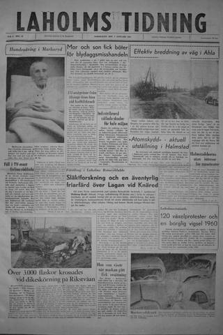 Förstasidan, Torsdag 5 januari 1961