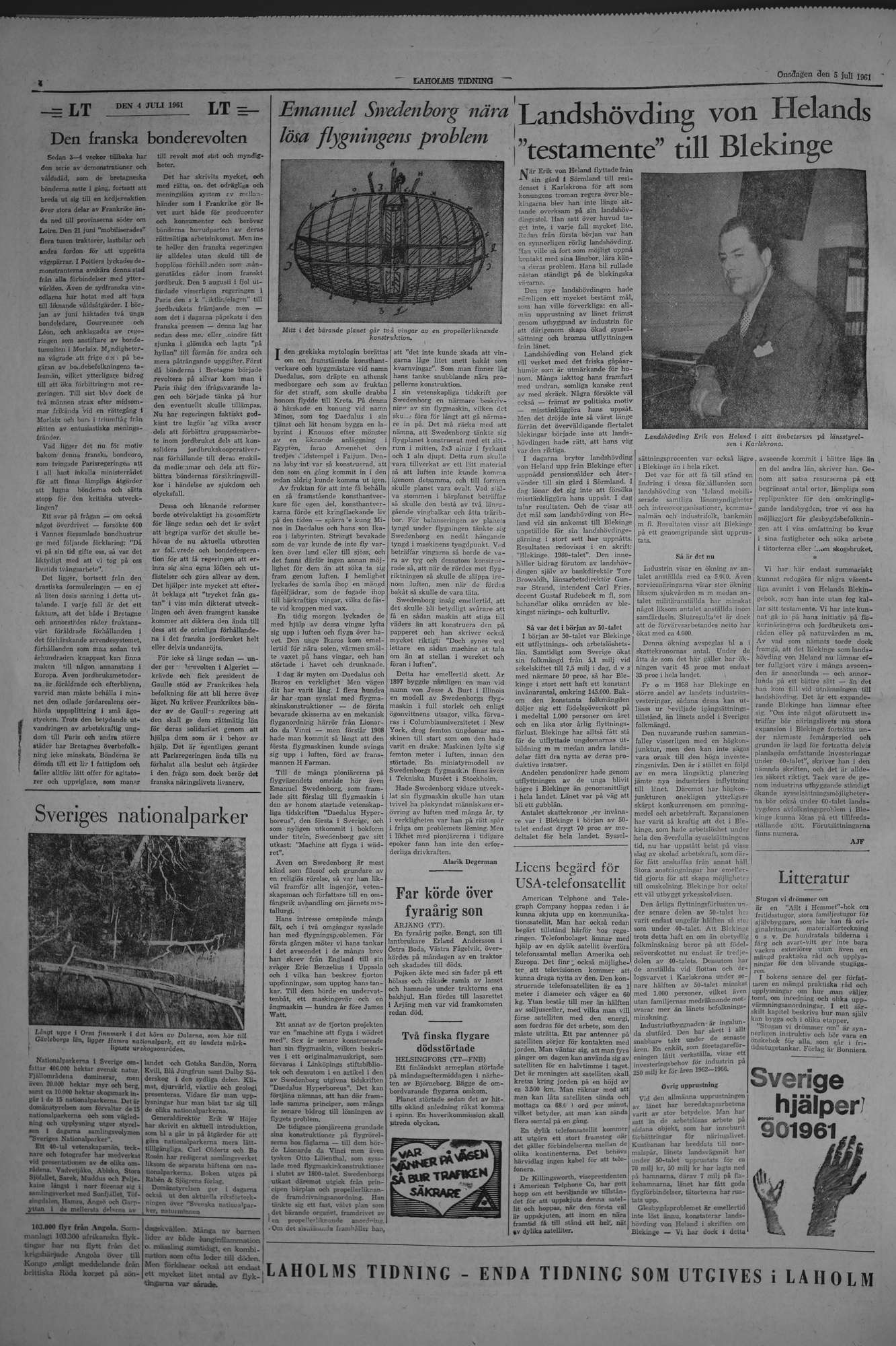 Laholms Tidning Onsdag 5 juli 1961, sida 4
