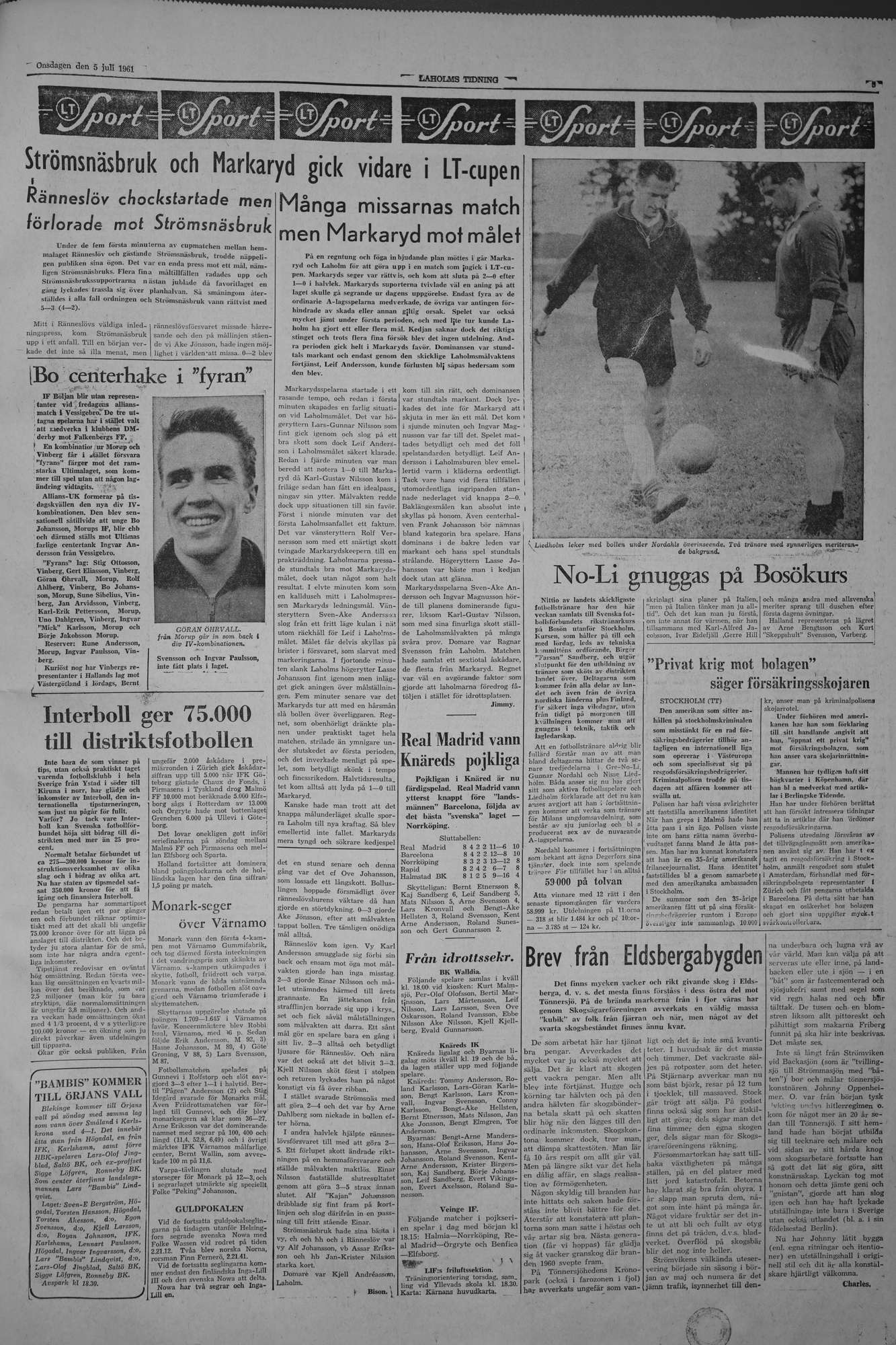 Laholms Tidning Onsdag 5 juli 1961, sida 5