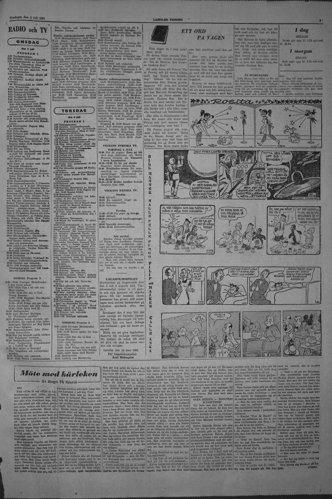 Laholms Tidning Onsdag 5 juli 1961, sida 7