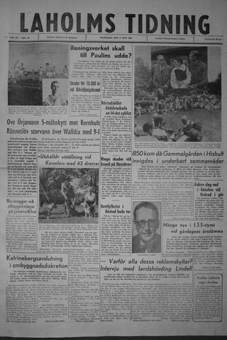 Förstasidan, Måndag 5 juni 1961
