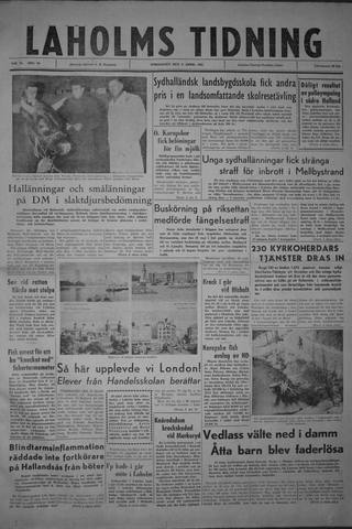 Förstasidan, Torsdag 6 april 1961