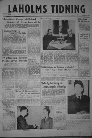 Förstasidan, Onsdag 6 december 1961
