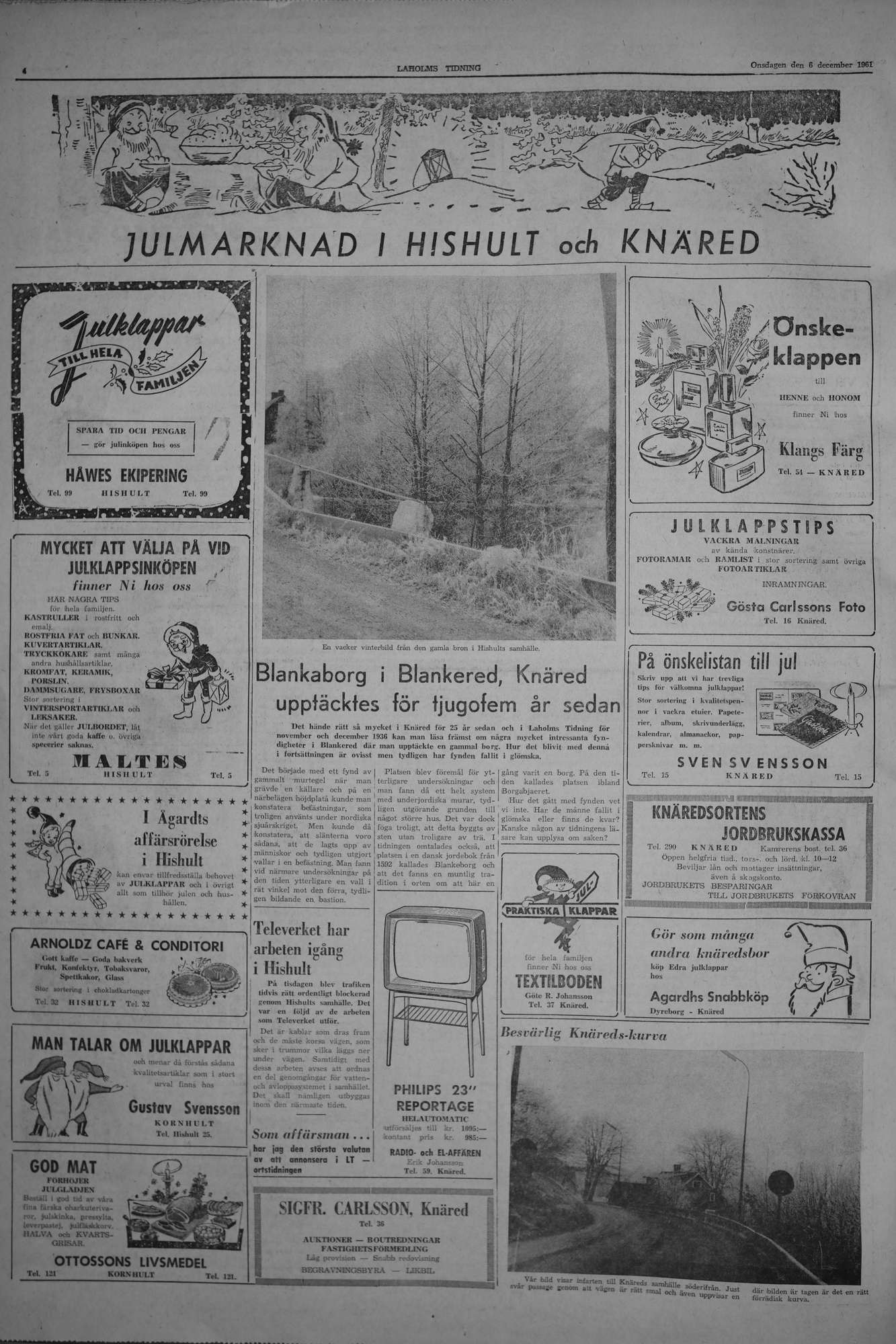 Laholms Tidning Onsdag 6 december 1961, sida 4