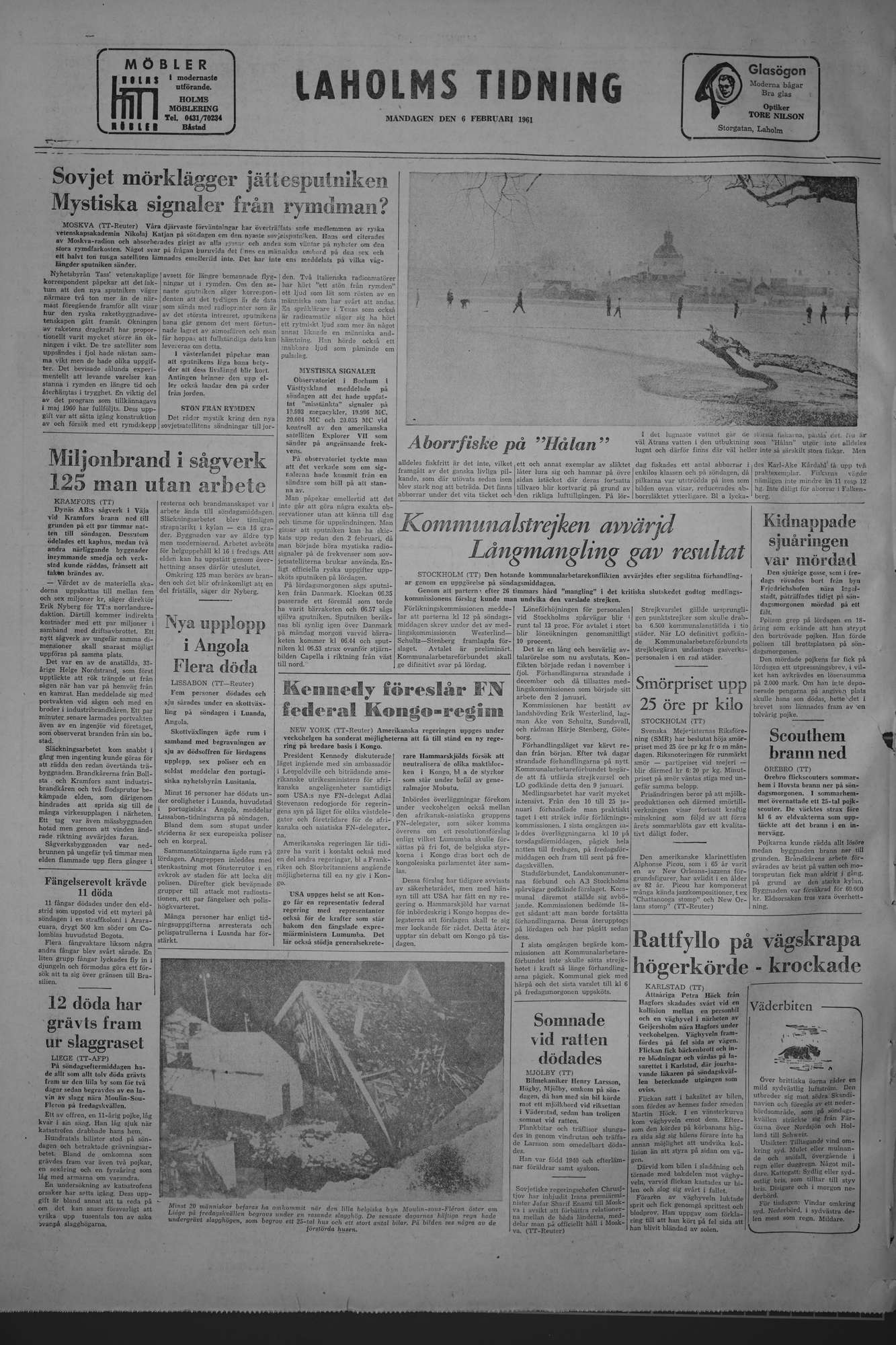 Laholms Tidning Måndag 6 februari 1961, sida 8