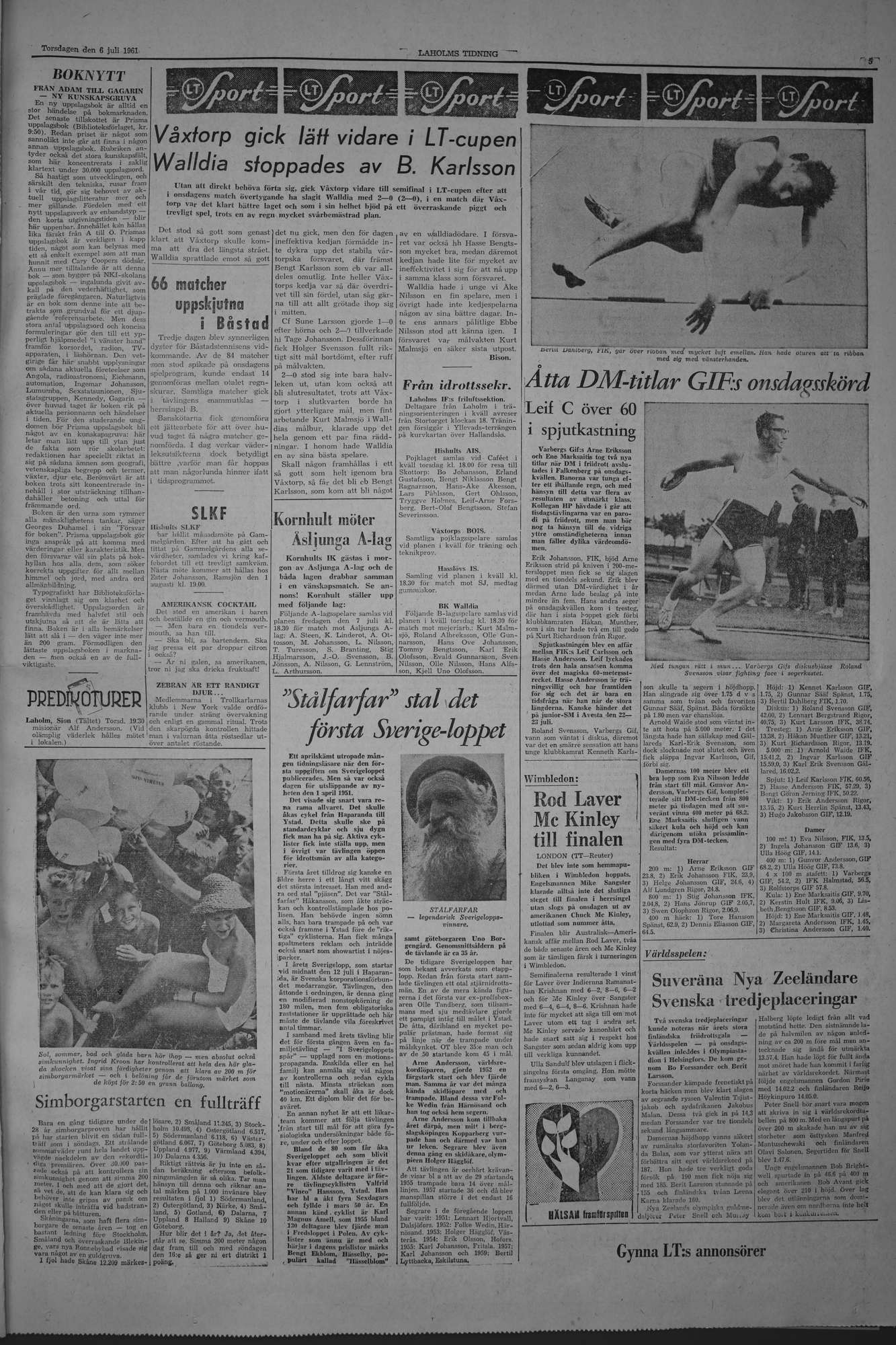 Laholms Tidning Torsdag 6 juli 1961, sida 5