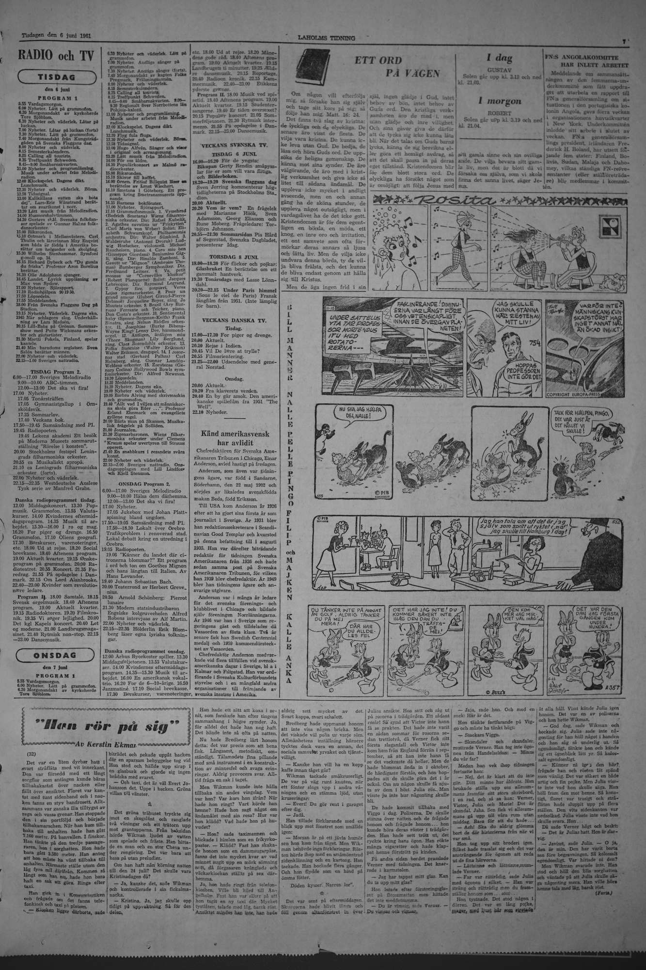 Laholms Tidning Tisdag 6 juni 1961, sida 7