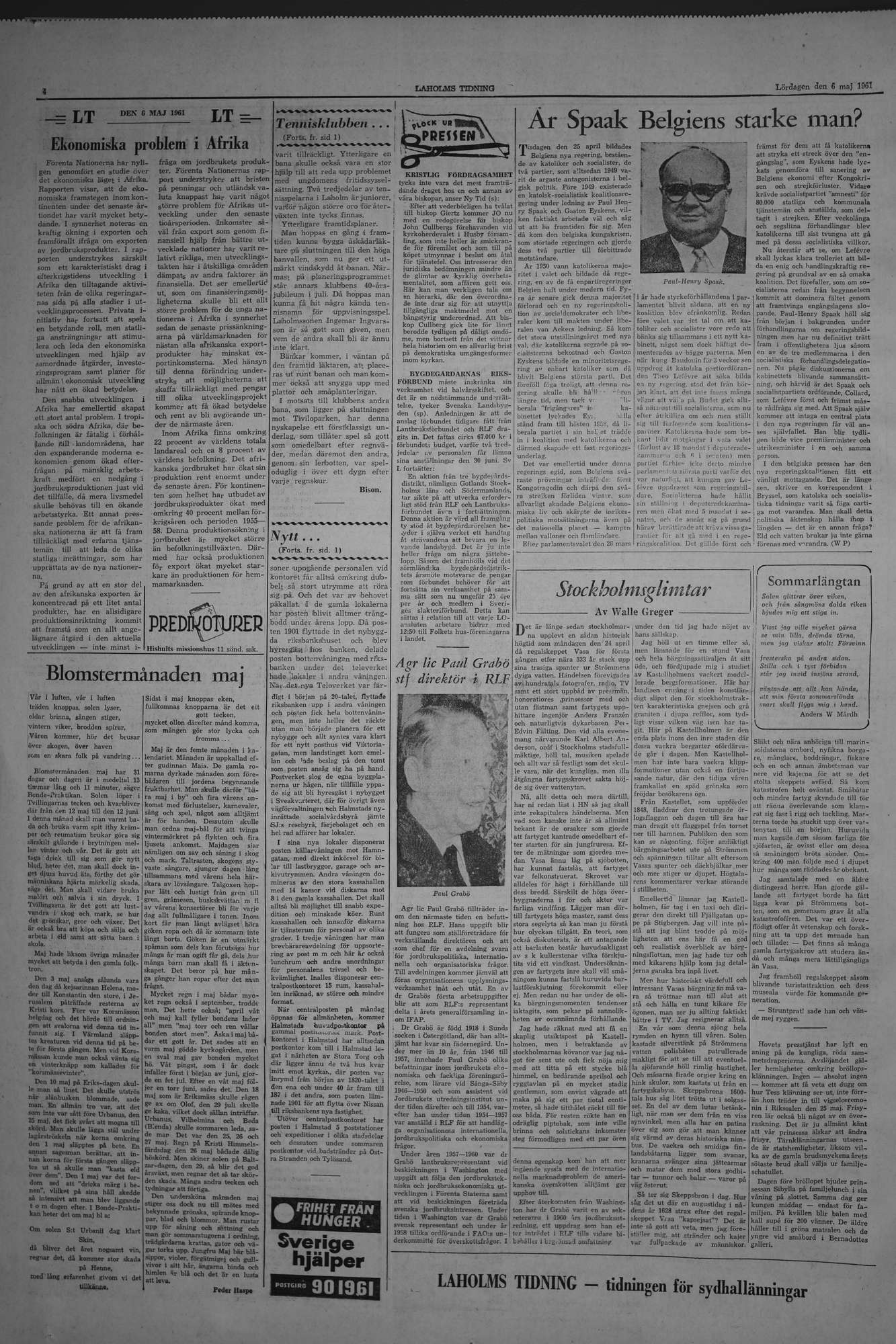 Laholms Tidning Lördag 6 maj 1961, sida 4