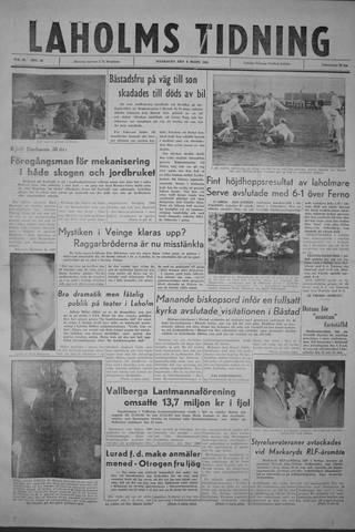 Förstasidan, Måndag 6 mars 1961