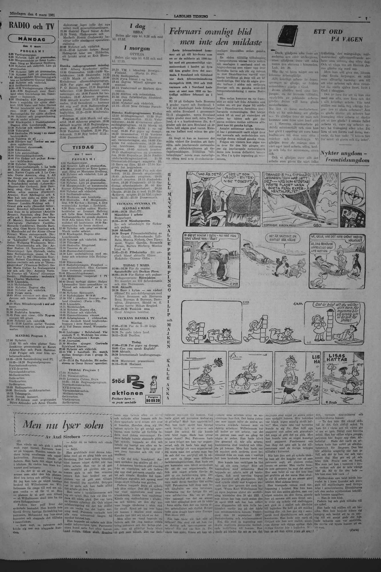 Laholms Tidning Måndag 6 mars 1961, sida 7