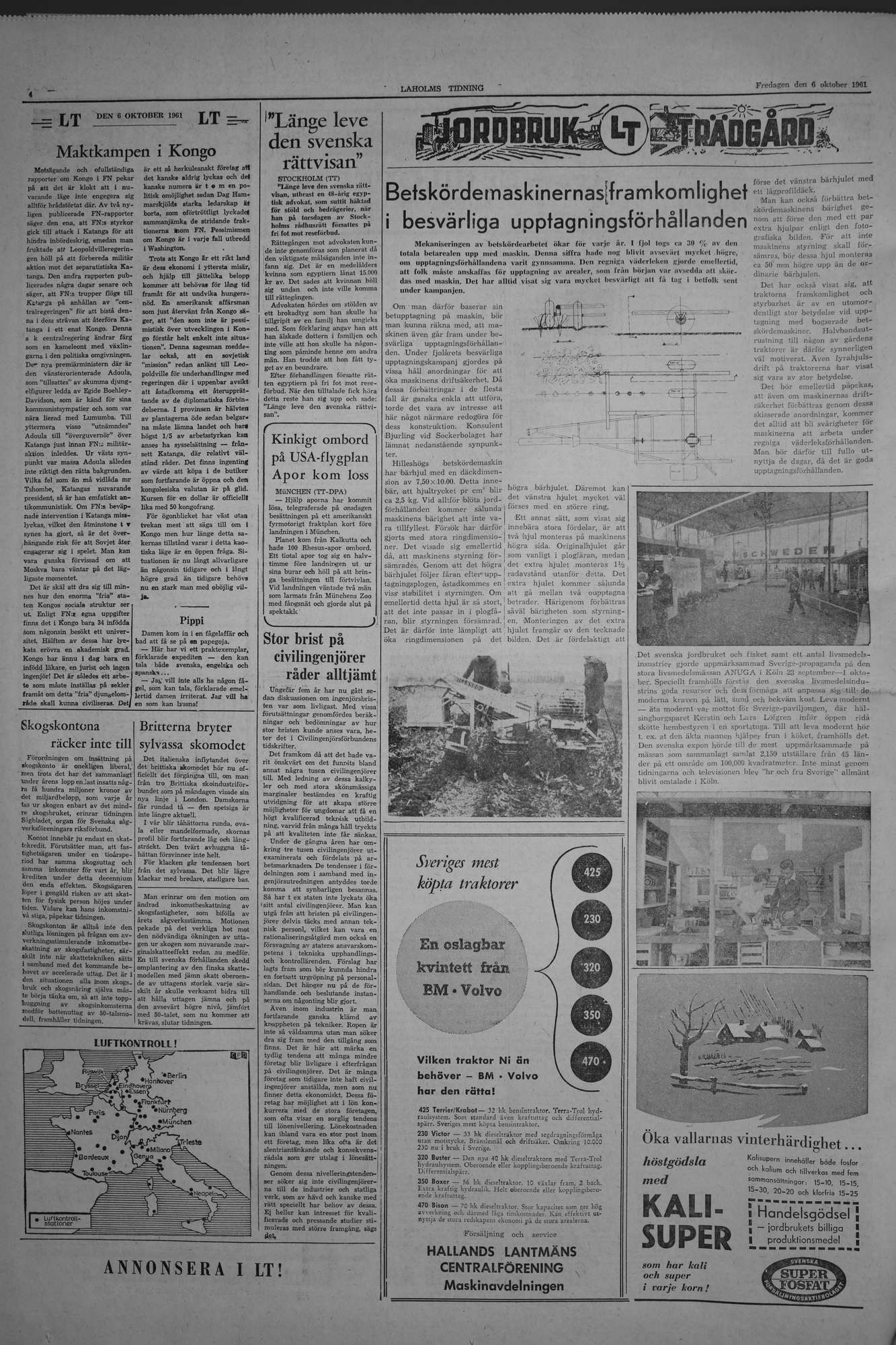 Laholms Tidning Fredag 6 oktober 1961, sida 4