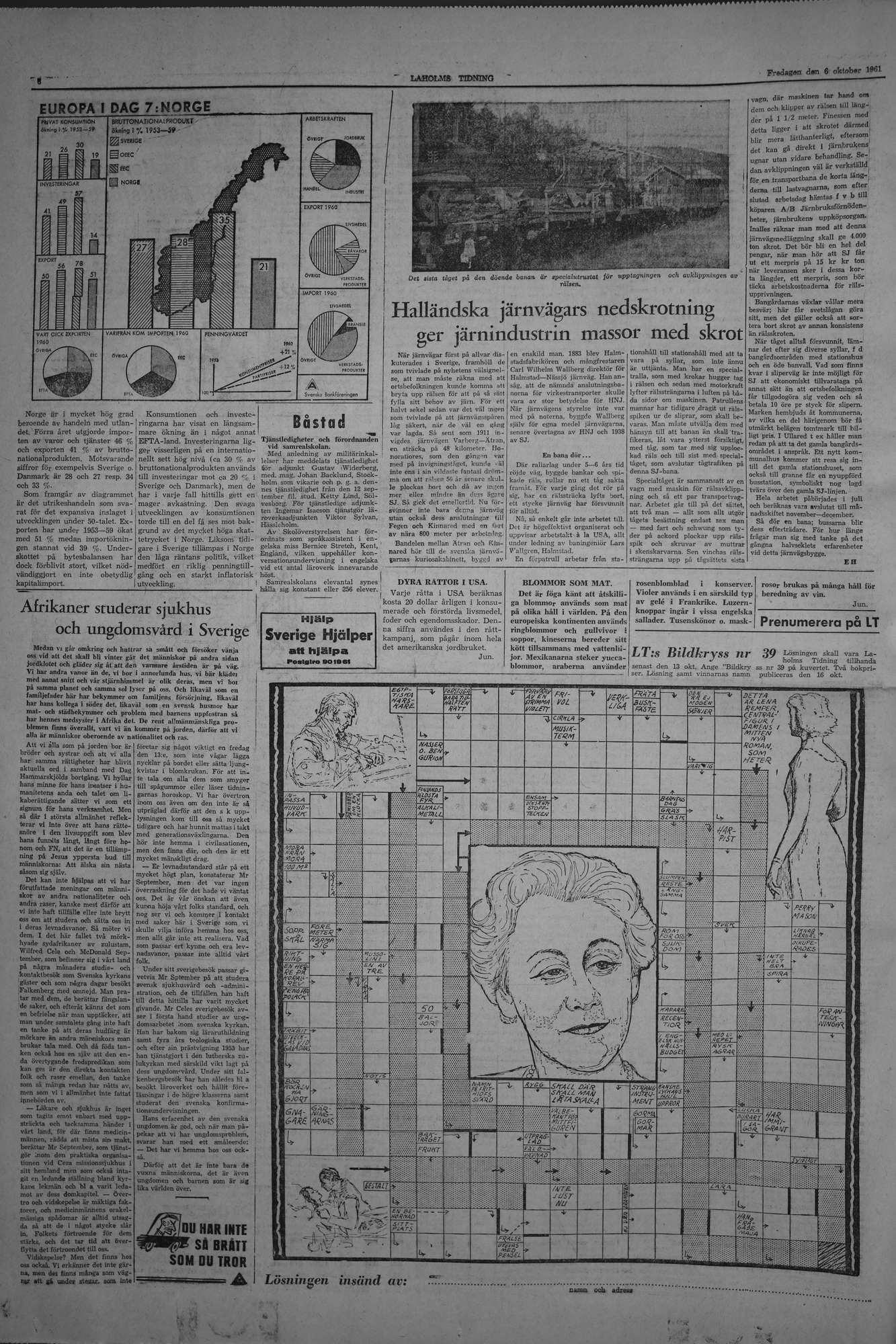 Laholms Tidning Fredag 6 oktober 1961, sida 6