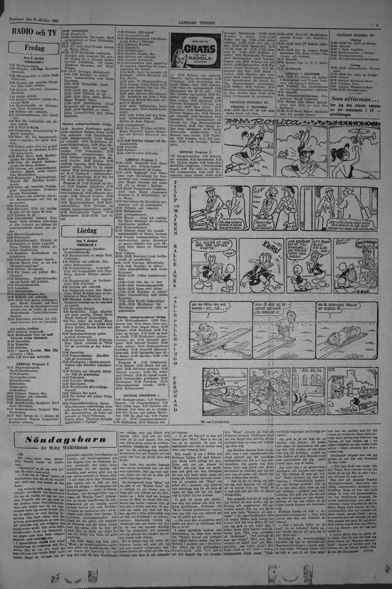 Laholms Tidning Fredag 6 oktober 1961, sida 7