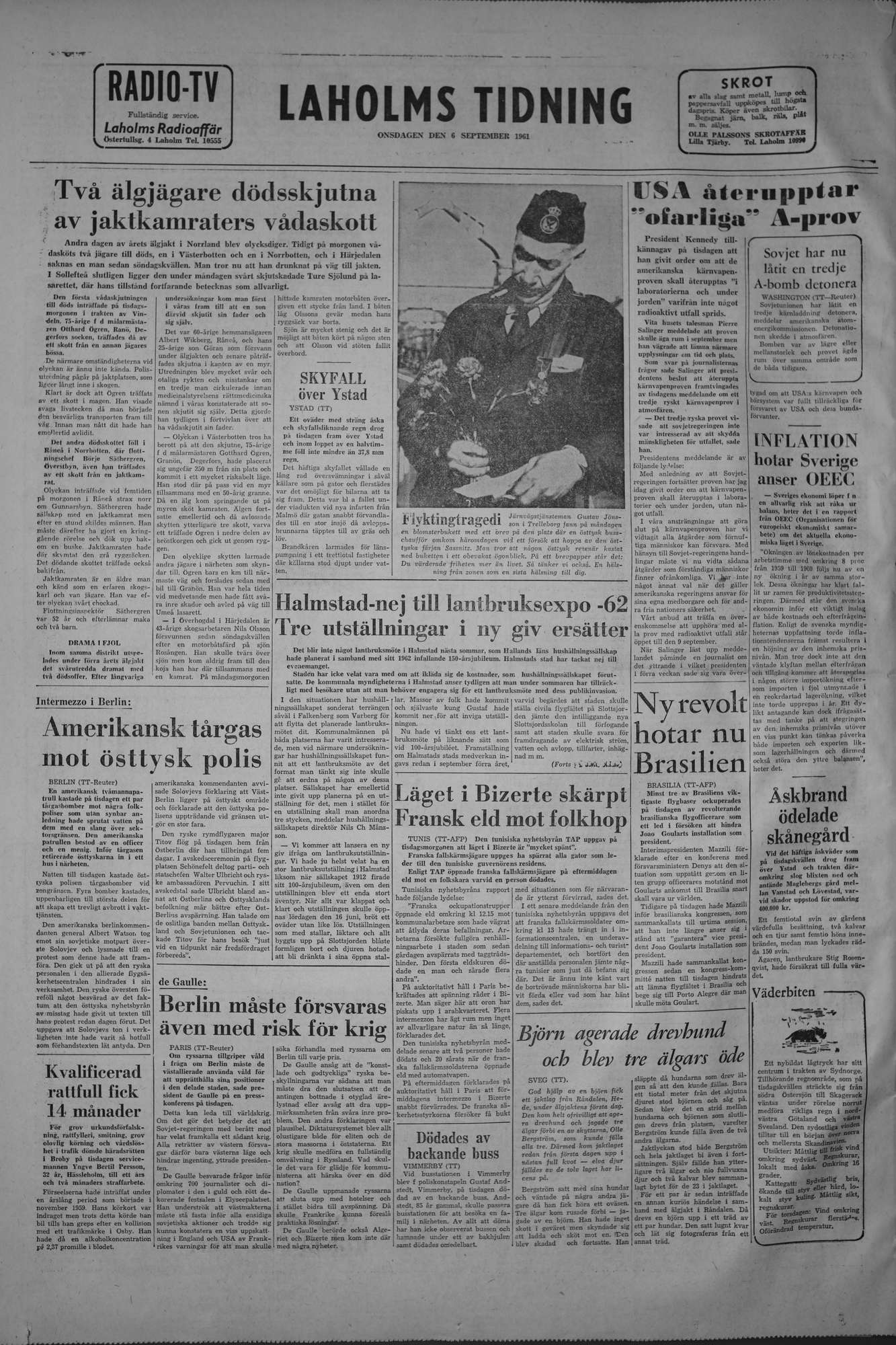 Laholms Tidning Onsdag 6 september 1961, sida 8