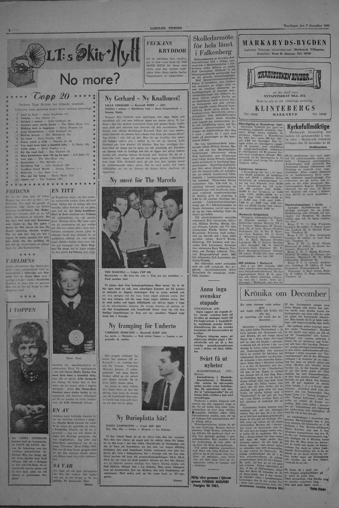 Laholms Tidning Torsdag 7 december 1961, sida 4
