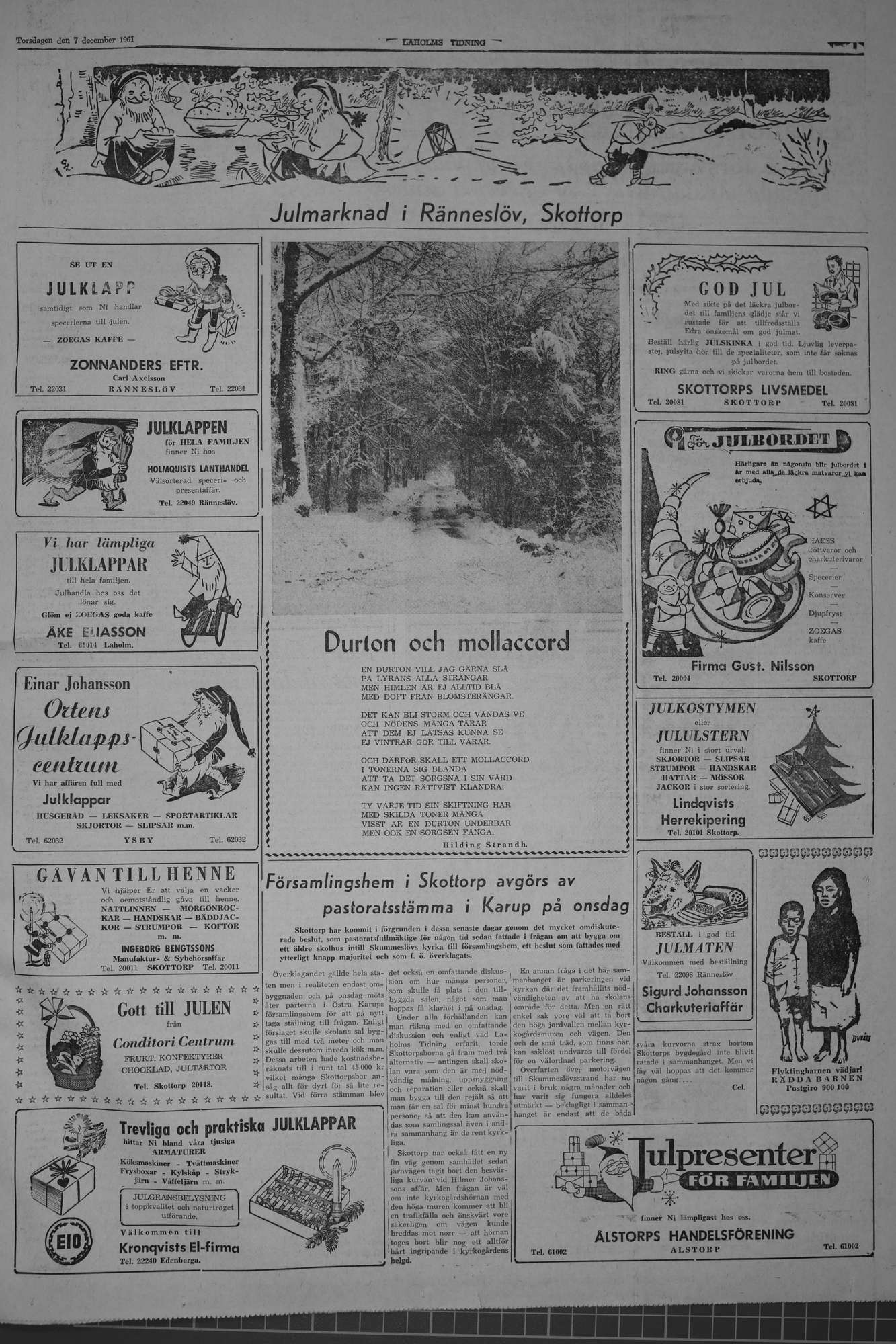 Laholms Tidning Torsdag 7 december 1961, sida 5