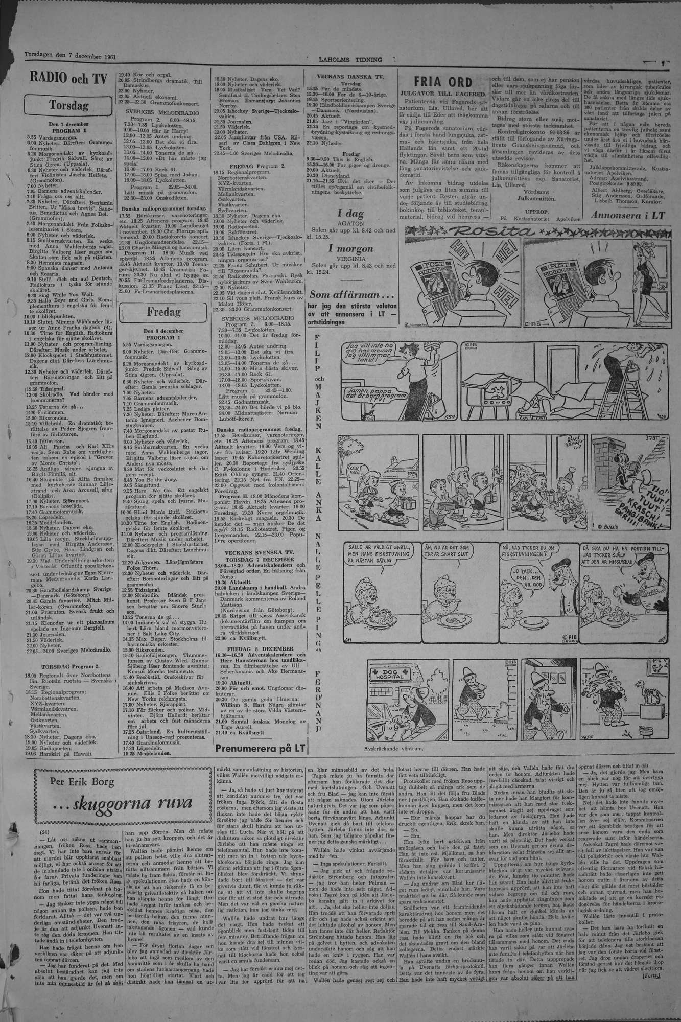 Laholms Tidning Torsdag 7 december 1961, sida 7