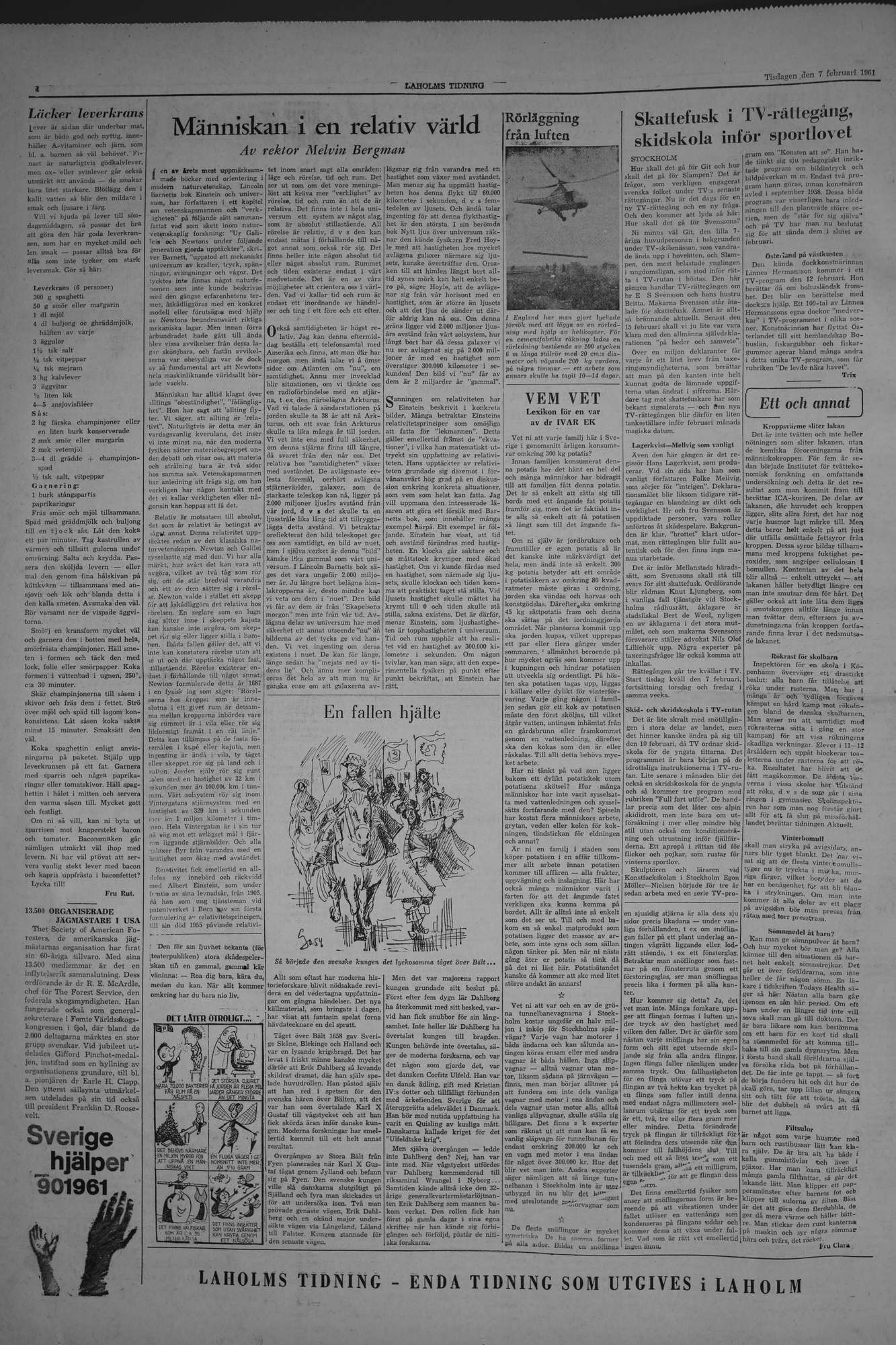 Laholms Tidning Tisdag 7 februari 1961, sida 4
