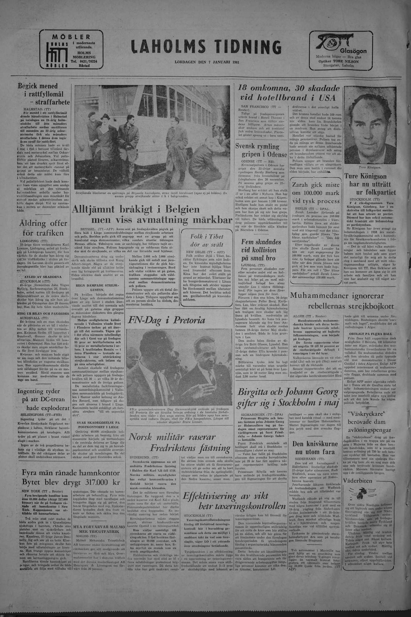 Laholms Tidning Lördag 7 januari 1961, sida 8