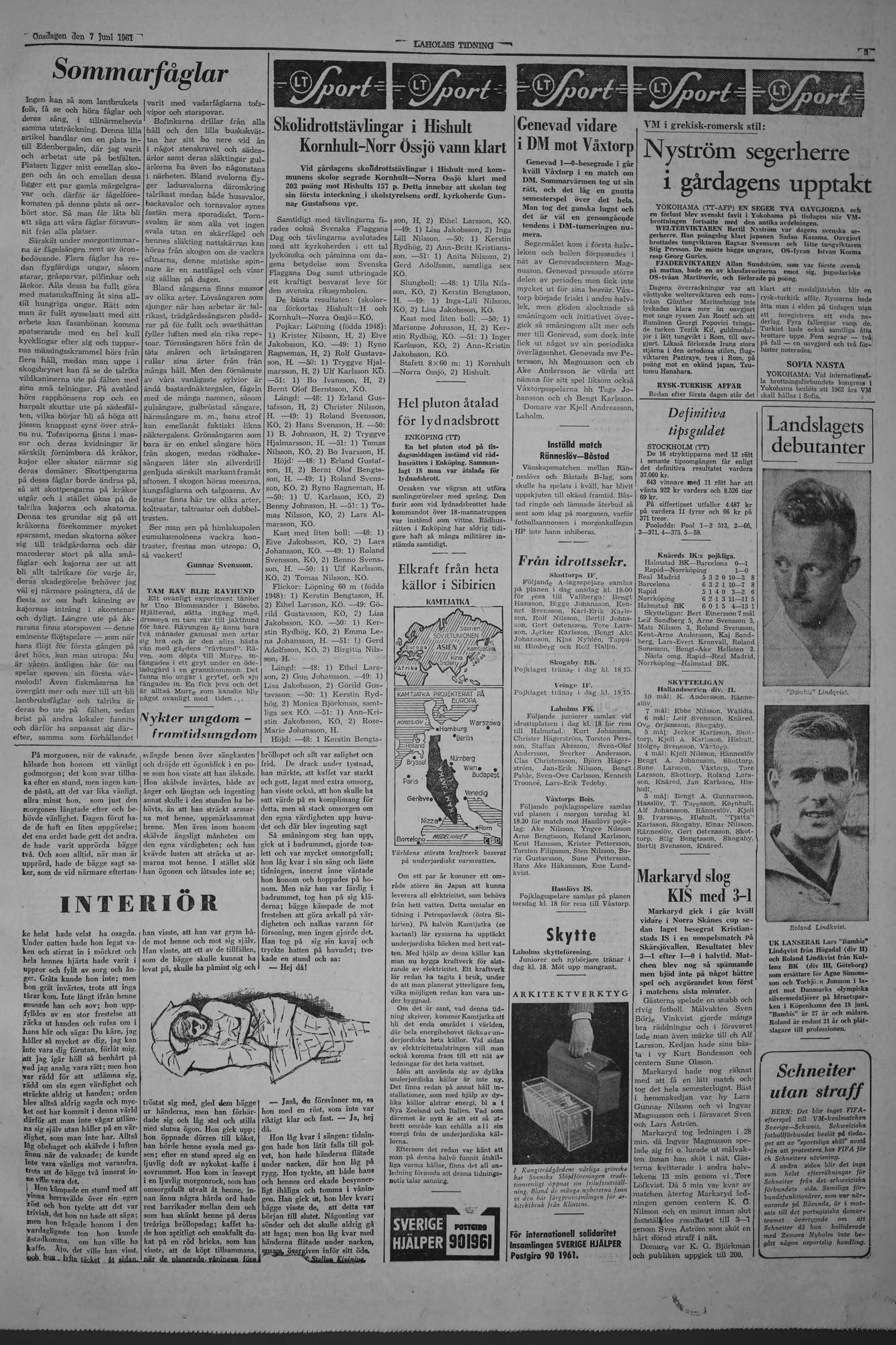 Laholms Tidning Onsdag 7 juni 1961, sida 5