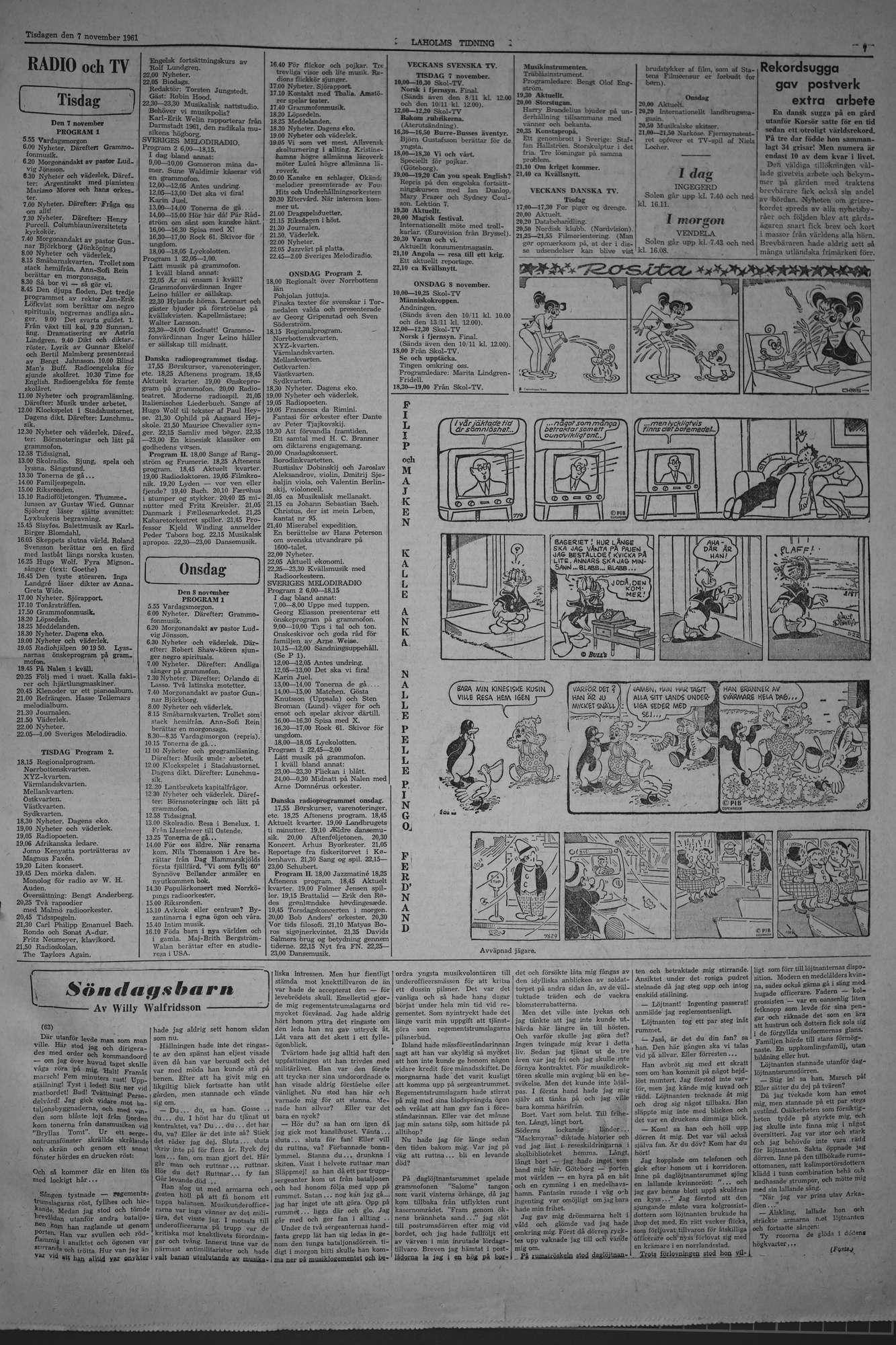 Laholms Tidning Tisdag 7 november 1961, sida 7