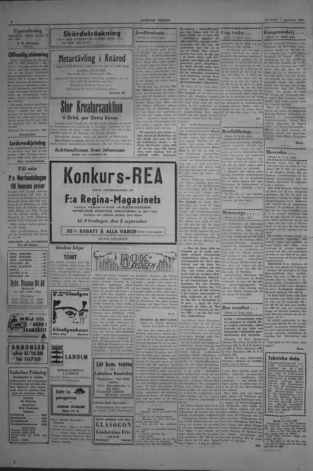 Laholms Tidning Torsdag 7 september 1961, sida 2