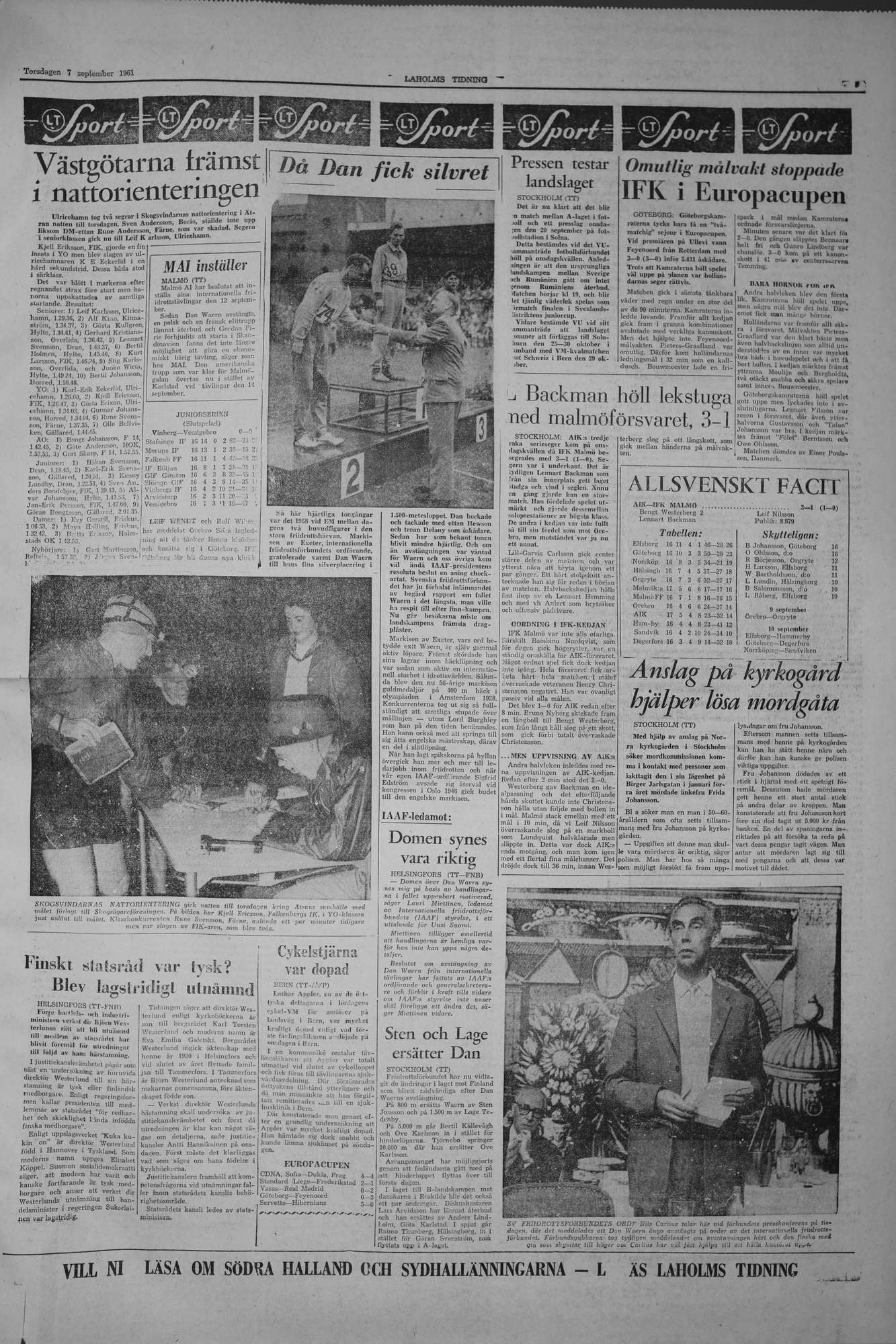 Laholms Tidning Torsdag 7 september 1961, sida 5