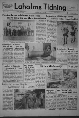 Förstasidan, Torsdag 22 juli 1965