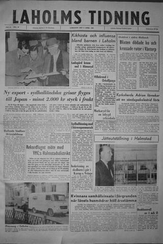 Förstasidan, Lördag 8 april 1961