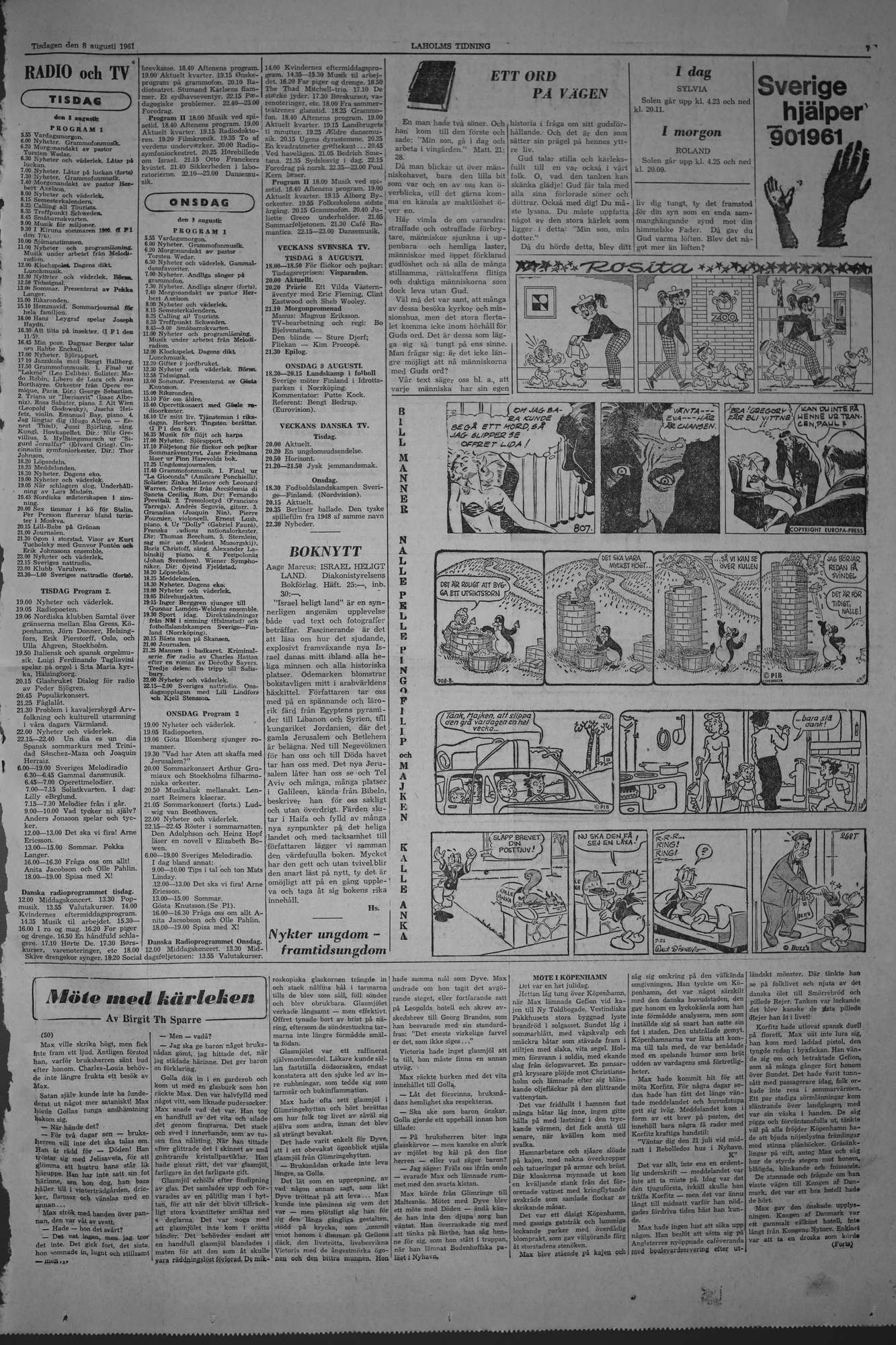 Laholms Tidning Tisdag 8 augusti 1961, sida 7