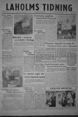 Förstasidan, Måndag 8 maj 1961