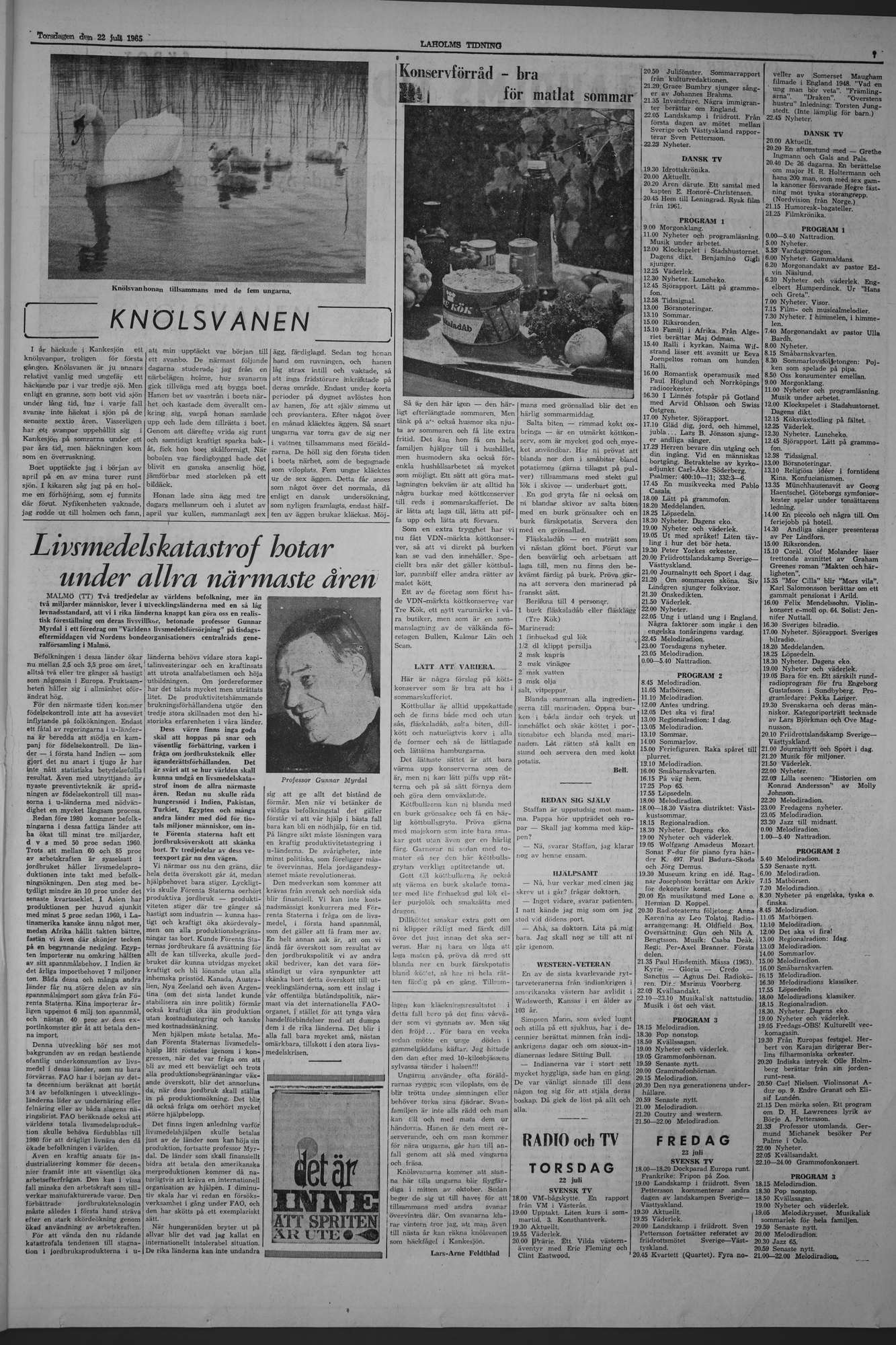 Laholms Tidning Torsdag 22 juli 1965, sida 7