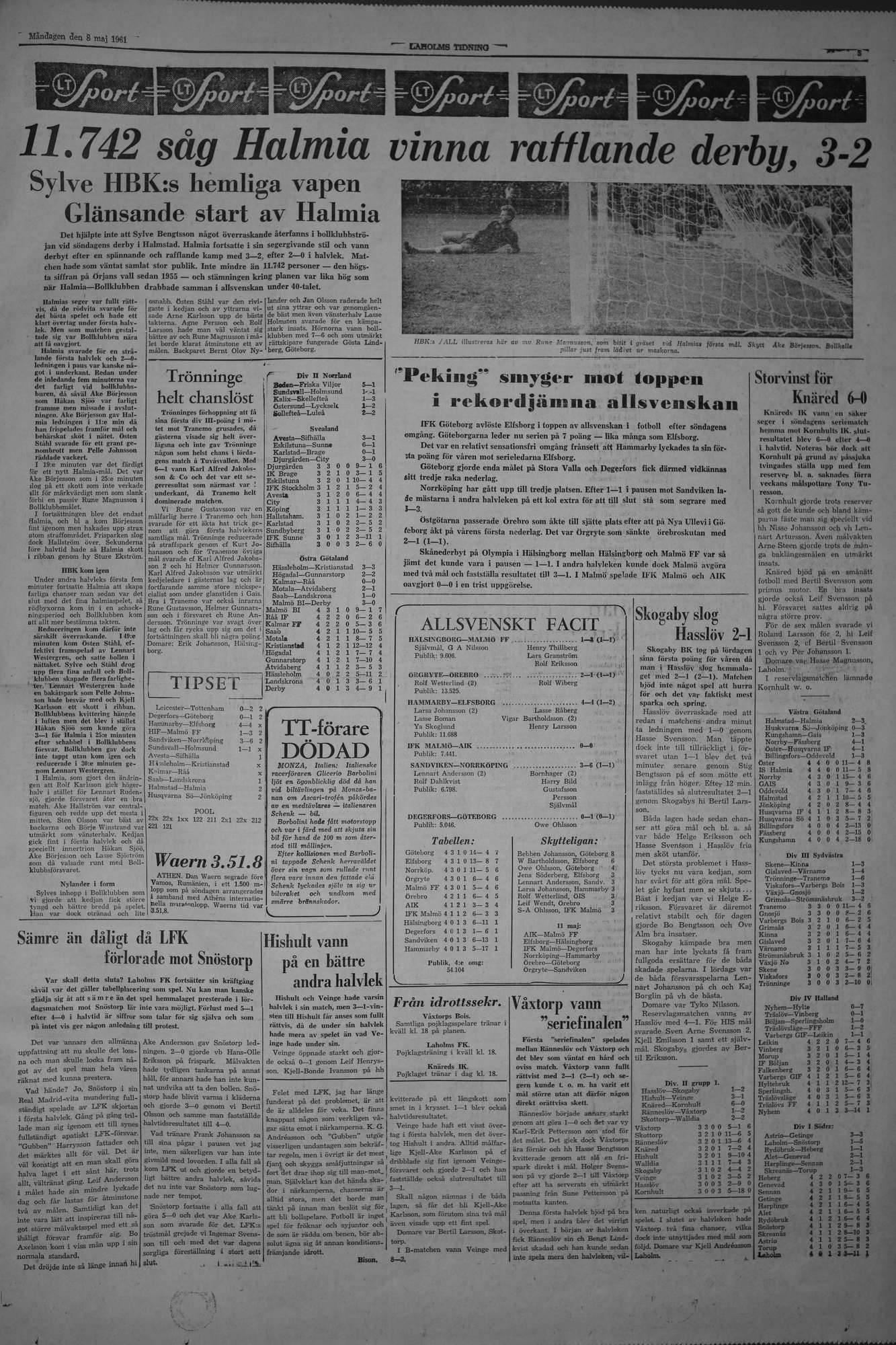 Laholms Tidning Måndag 8 maj 1961, sida 5