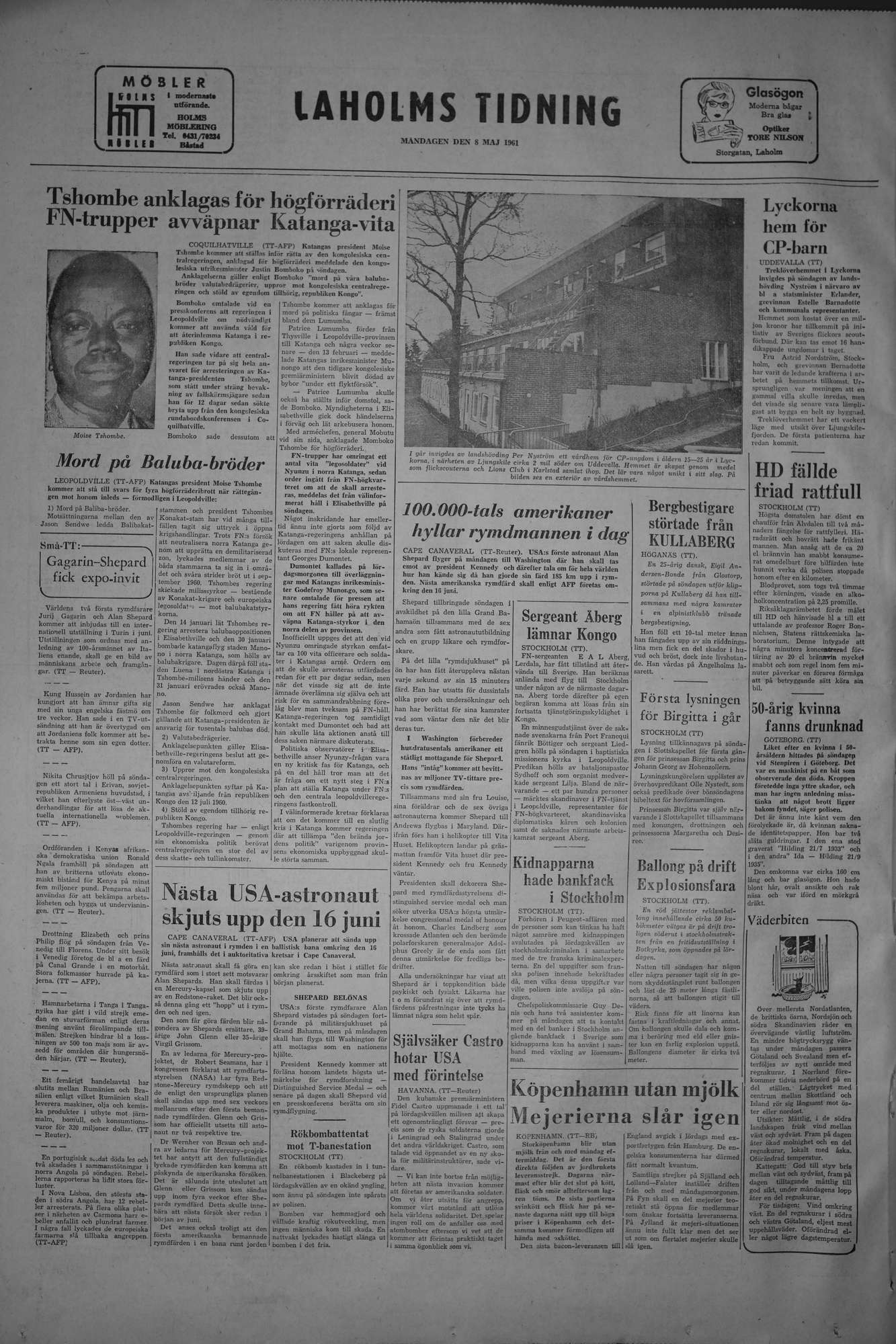 Laholms Tidning Måndag 8 maj 1961, sida 8