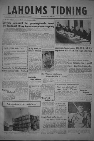 Förstasidan, Onsdag 8 mars 1961