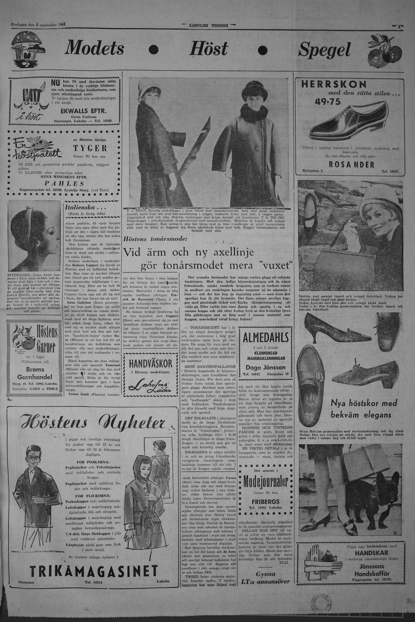 Laholms Tidning Fredag 8 september 1961, sida 5