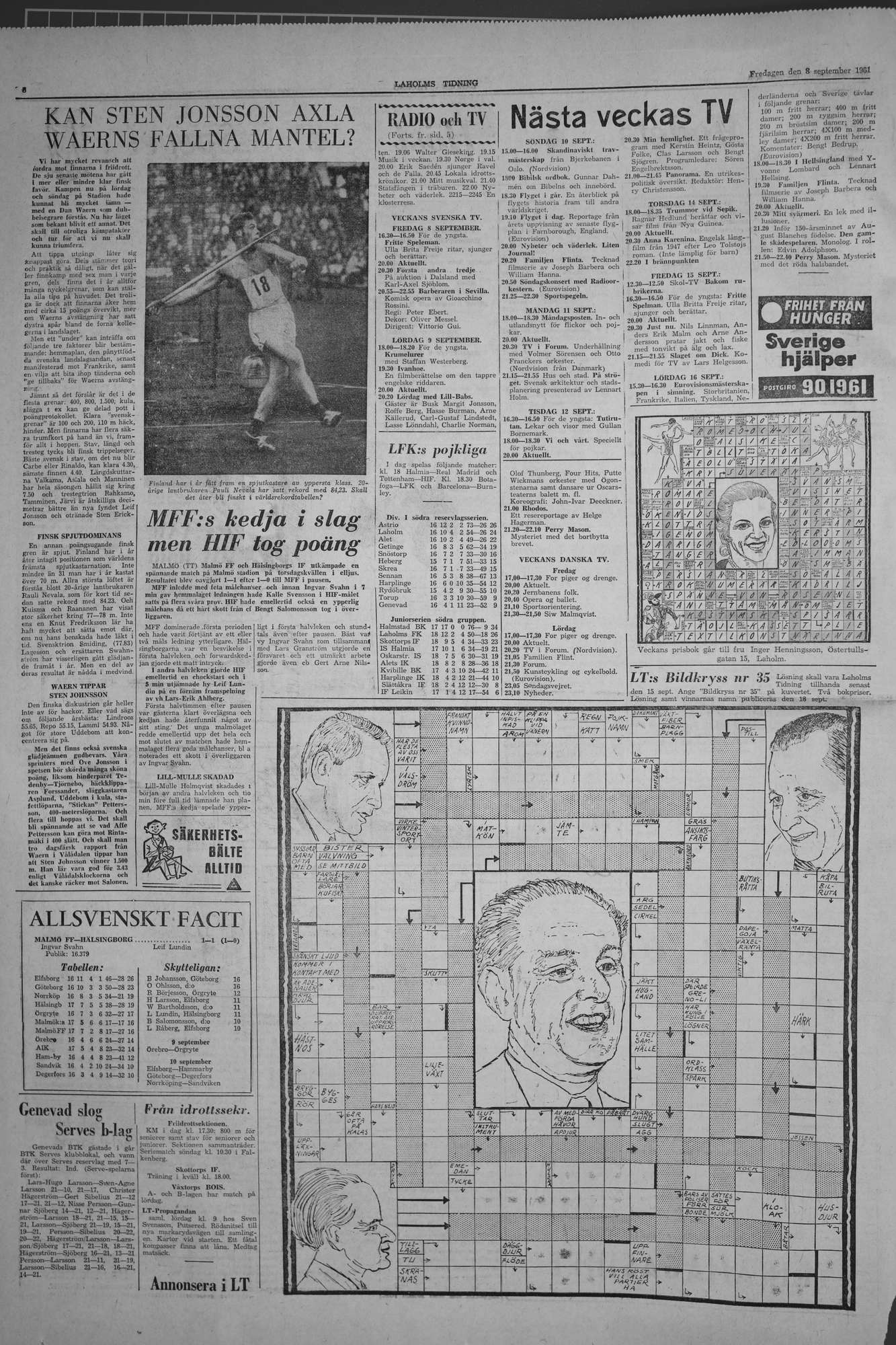 Laholms Tidning Fredag 8 september 1961, sida 6