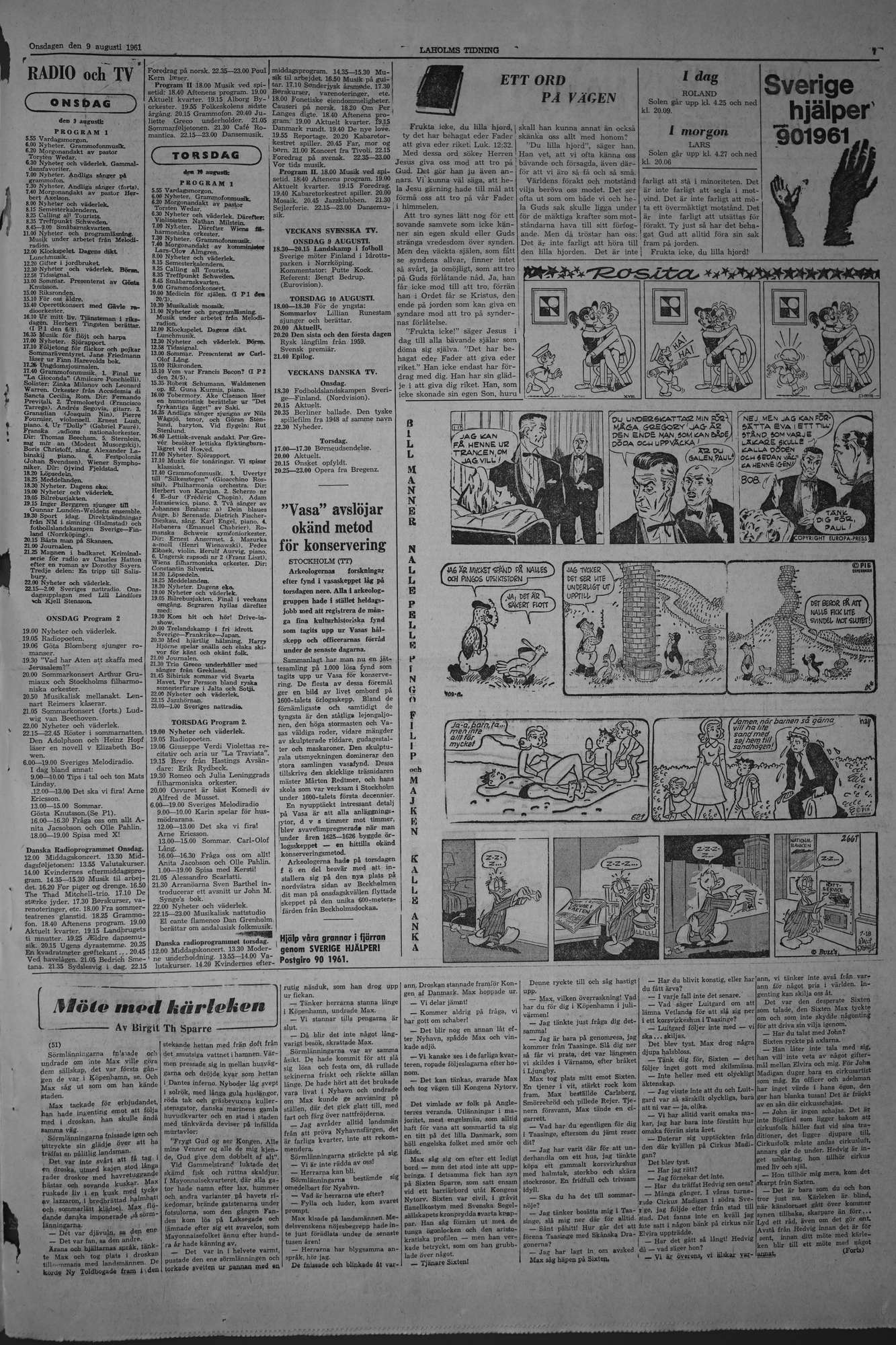 Laholms Tidning Onsdag 9 augusti 1961, sida 7