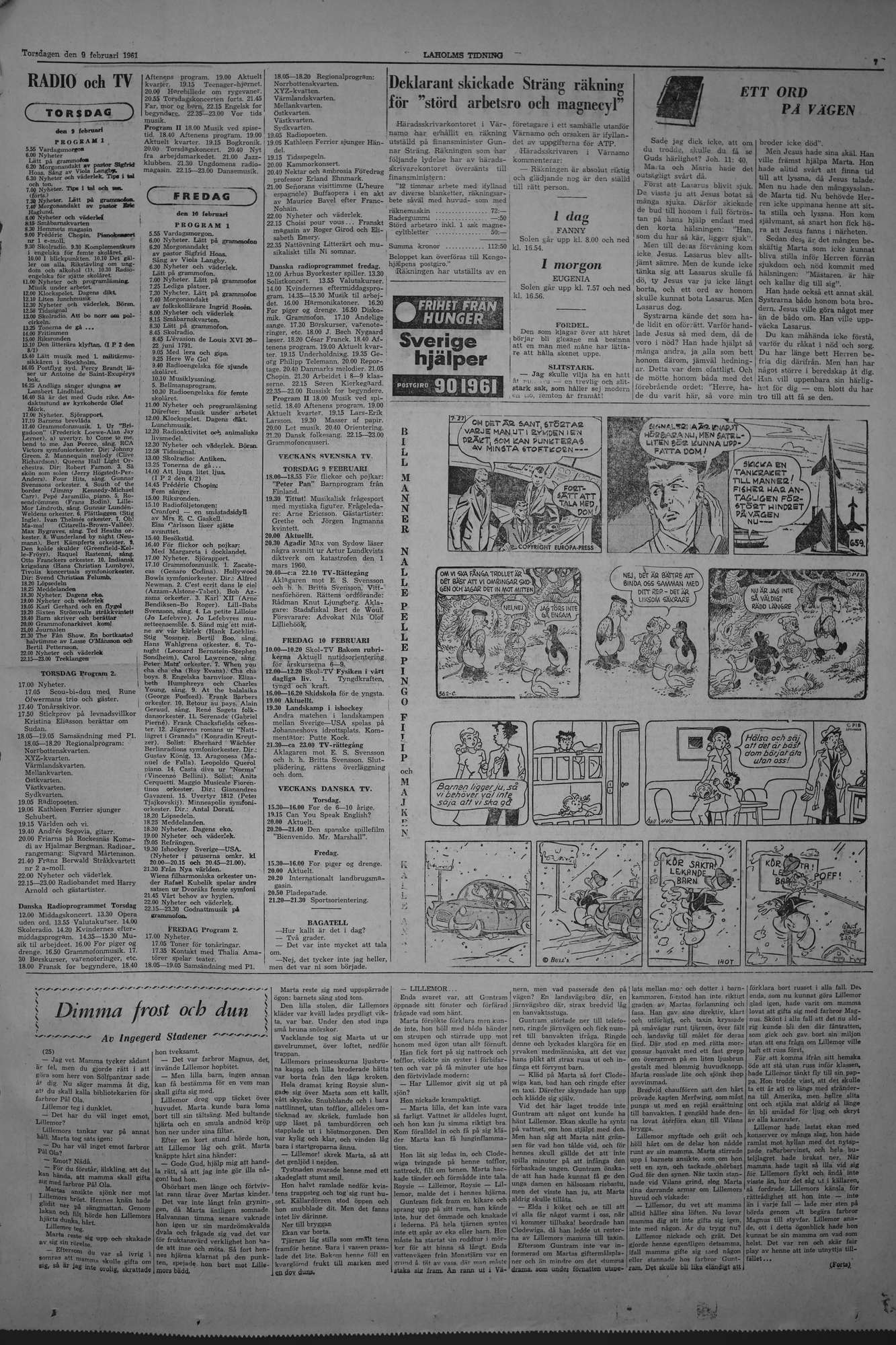 Laholms Tidning Torsdag 9 februari 1961, sida 7